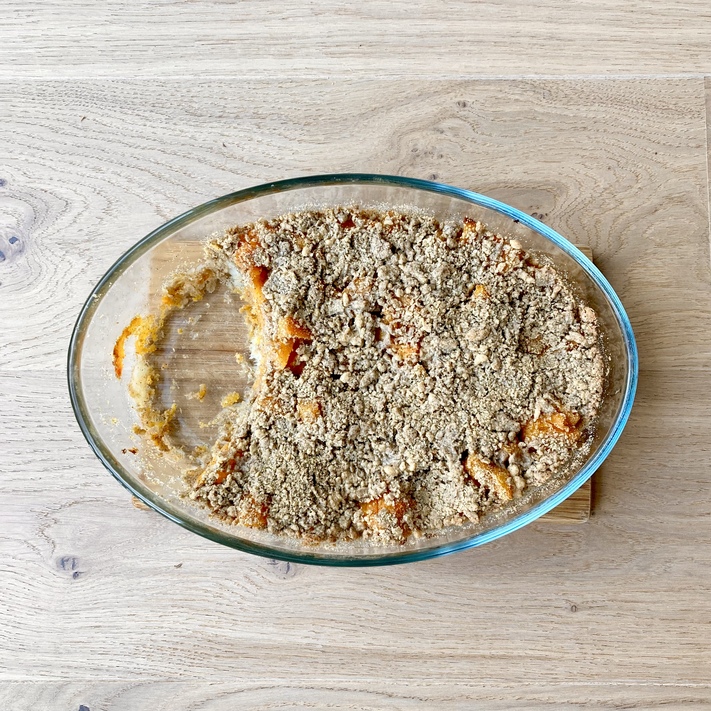 Crumble topinambours et courge